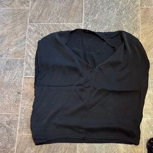 Chic Black V-Neck Women's Blouse